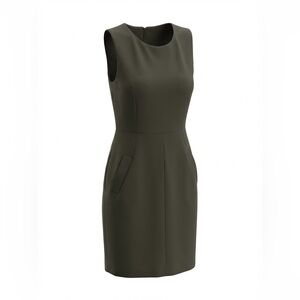 Lands' End Classic Olive Midi Dress